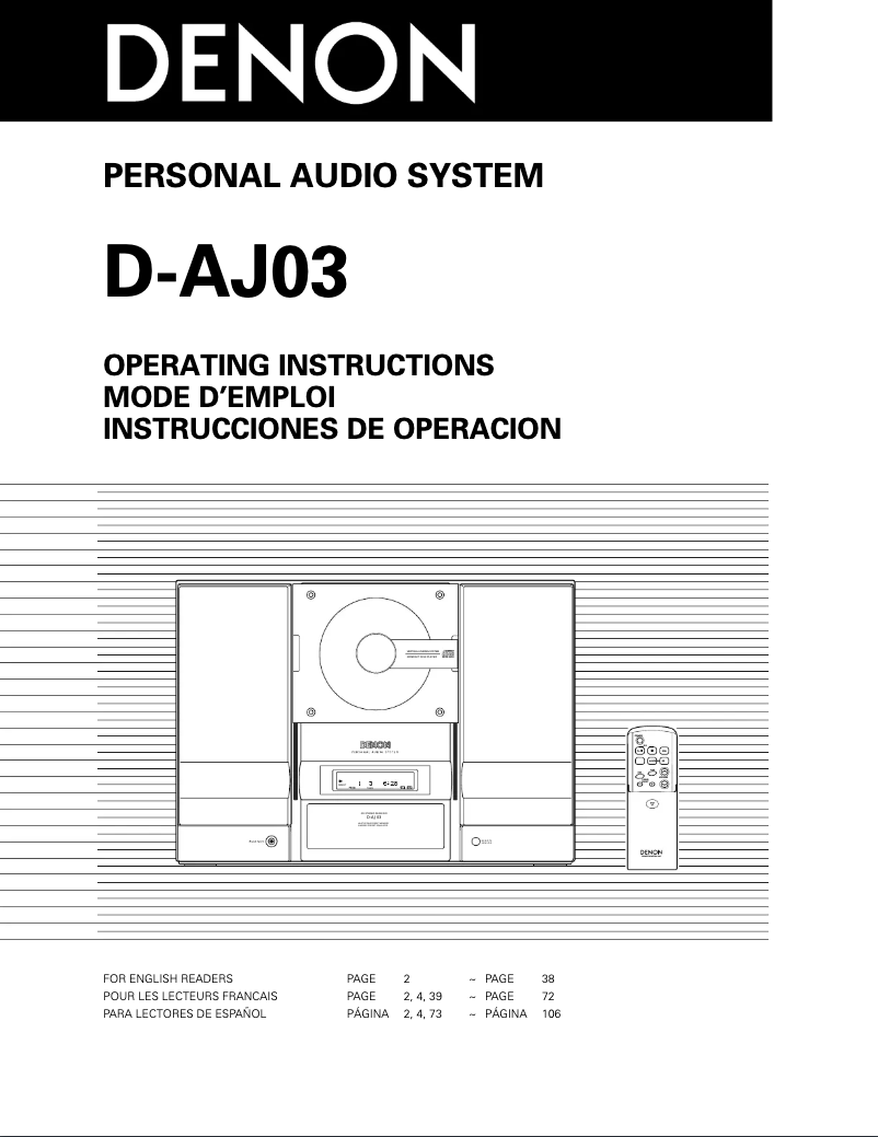 Imagen de la primera página del manual del dispositivo D-AJ03