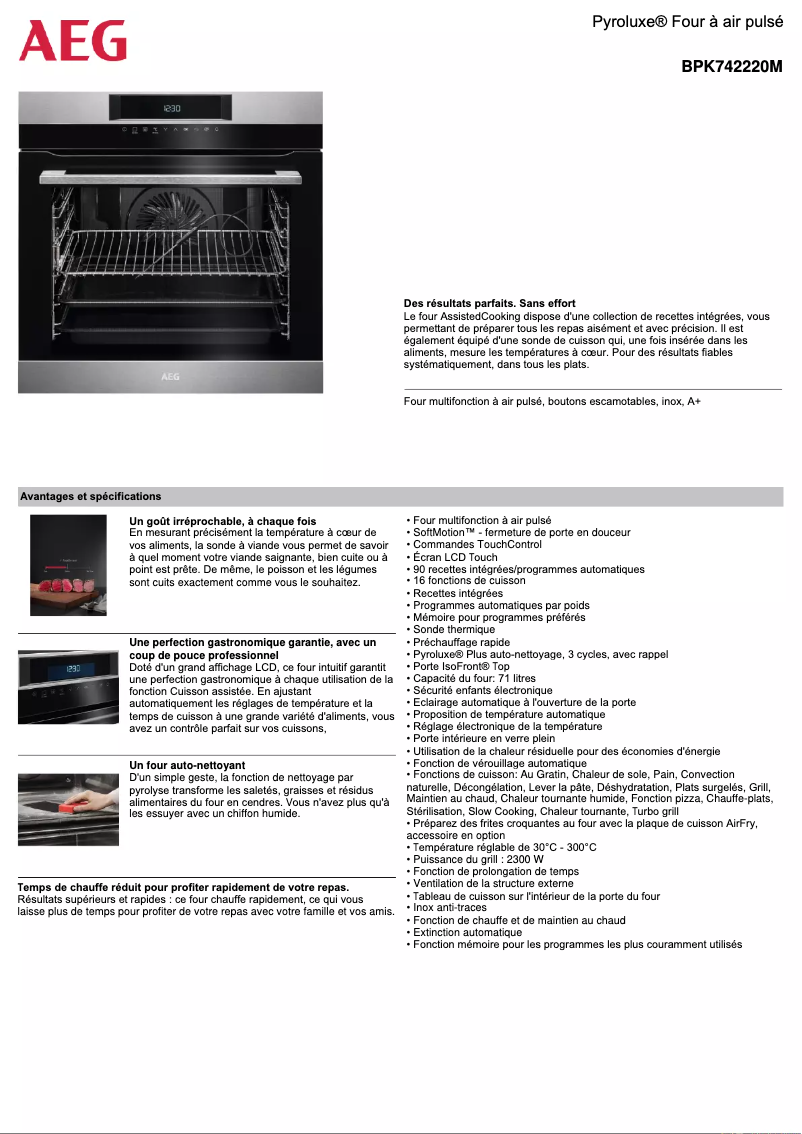 Imagen de la primera página del manual del dispositivo BPK742220M