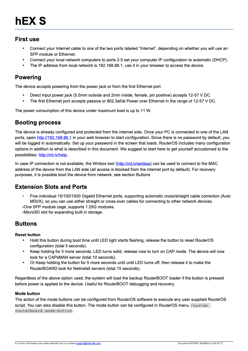 Página nº 1 - Manual de usuario Mikrotik RB750GR3