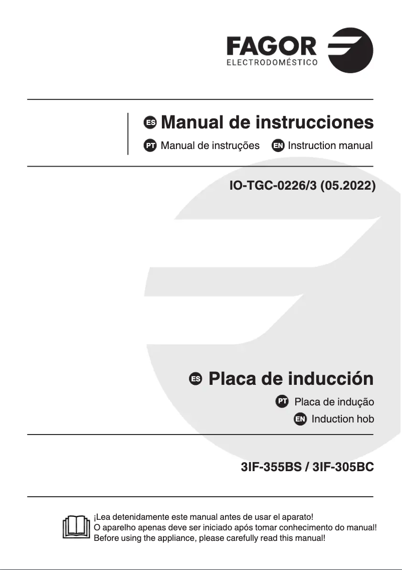 Página nº 1 - Manual de usuario Fagor 3IF-305BC