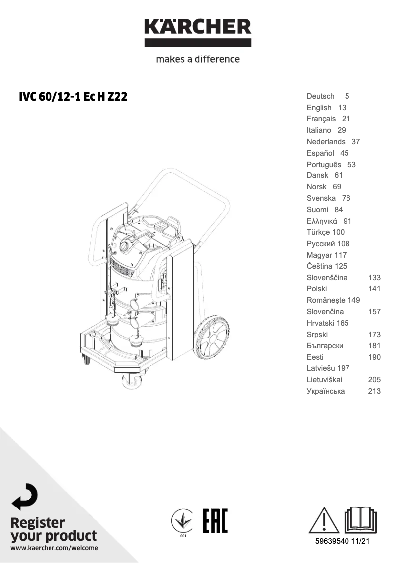 Imagen de la primera página del manual del dispositivo IVC 60/12-1 Ec H Z22