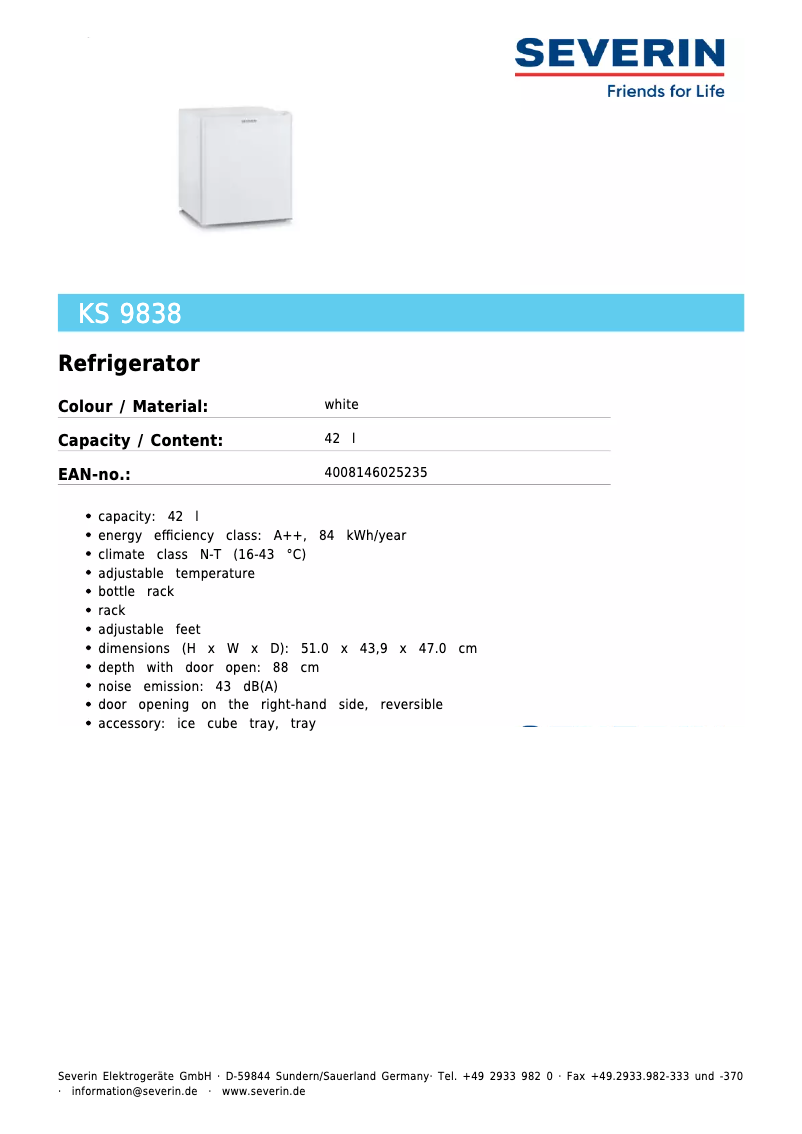 Imagen de la primera página del manual del dispositivo KS 9838