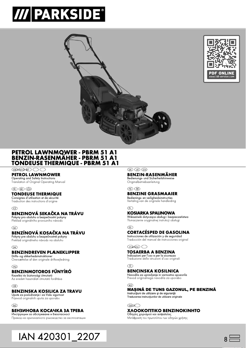 Imagen de la primera página del manual del dispositivo PBRM 51 A1