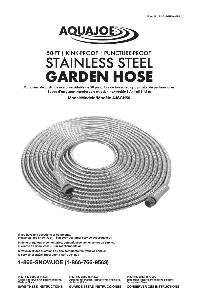 Imagen de la primera página del manual del dispositivo AJSGH50