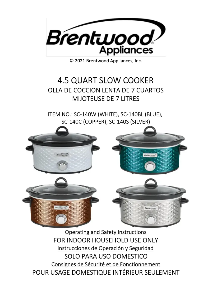 Imagen de la primera página del manual del dispositivo SC-140W