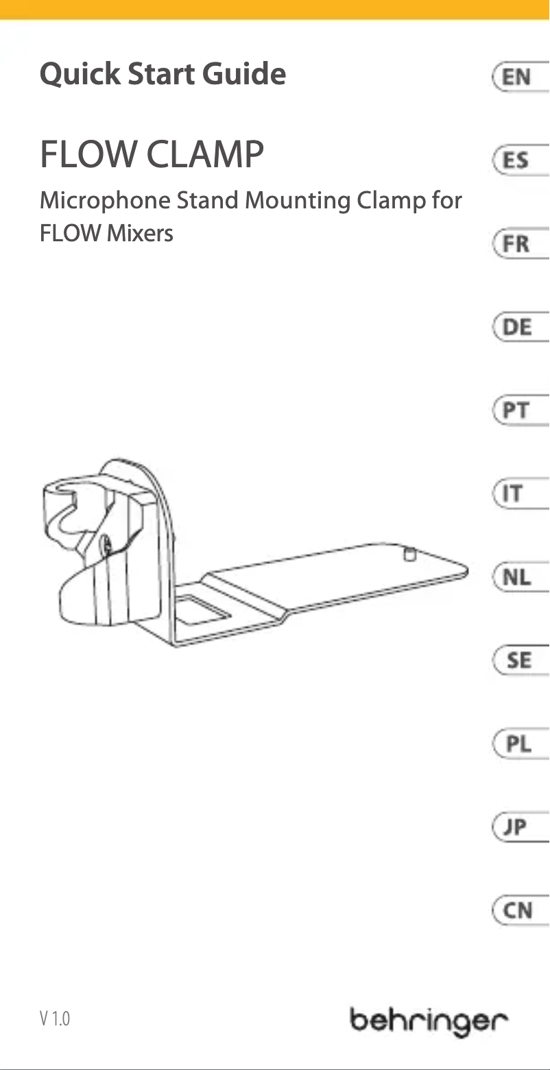 Imagen de la primera página del manual del dispositivo Flow Clamp