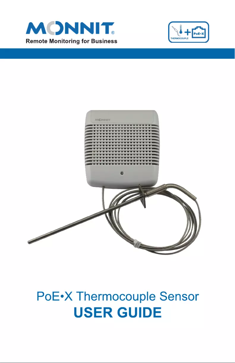 Página 1 del manual Manual de usuario Monnit MNS-P-C1-TS-TC-HW