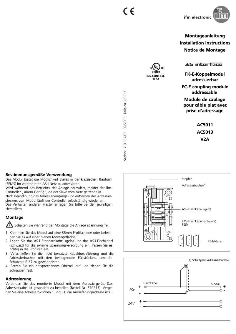 Imagen de la primera página del manual del dispositivo AC5013