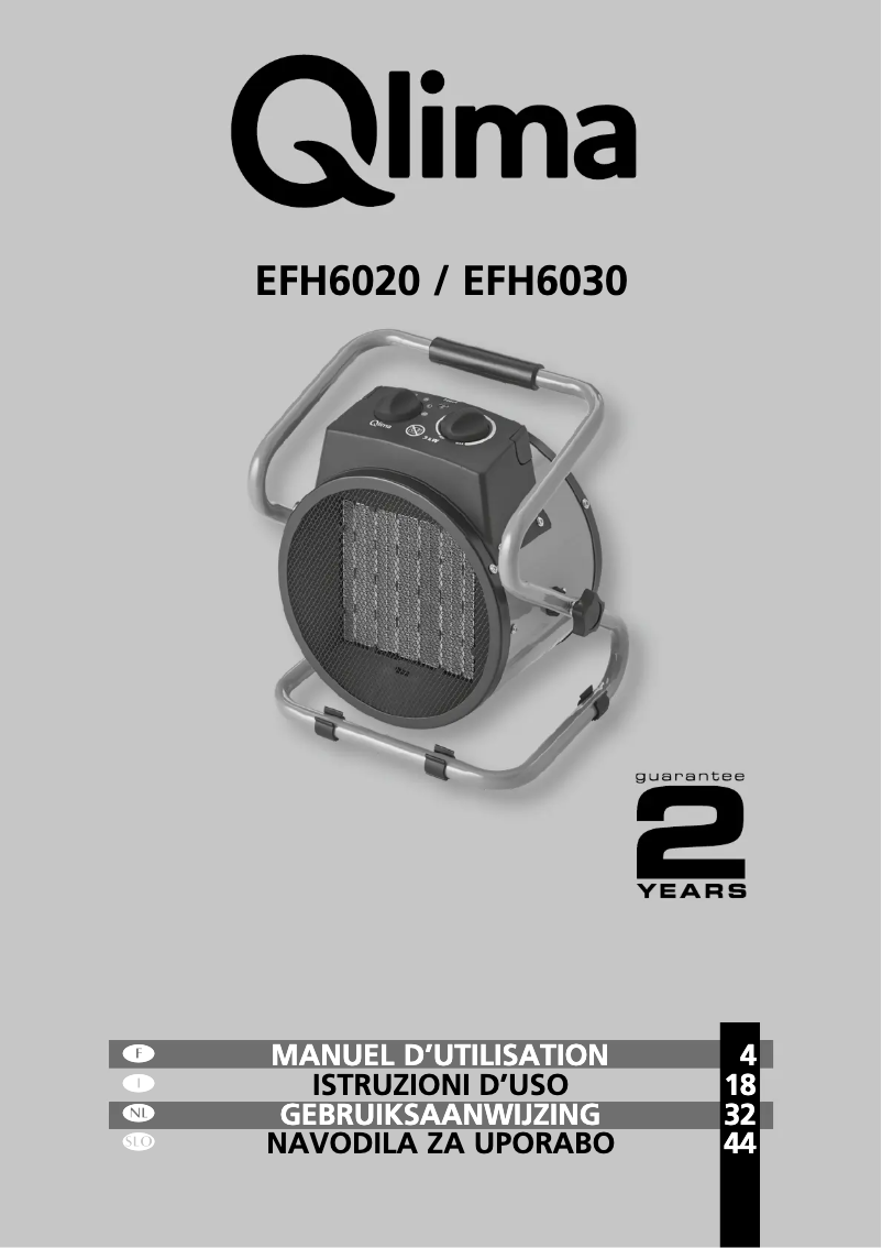 Página 1 del manual Manual de usuario Qlima EFH6030