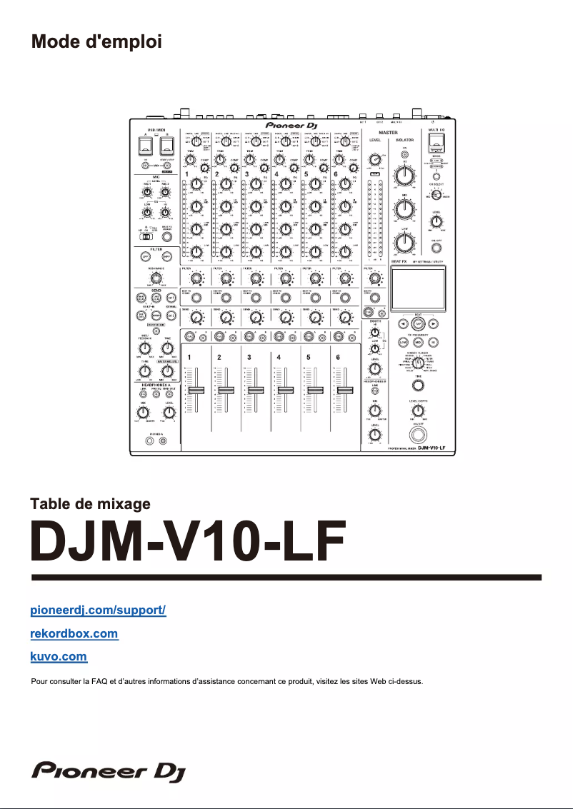 Página nº 1 - Guía de inicio rápido Pioneer DJM-V10-LF