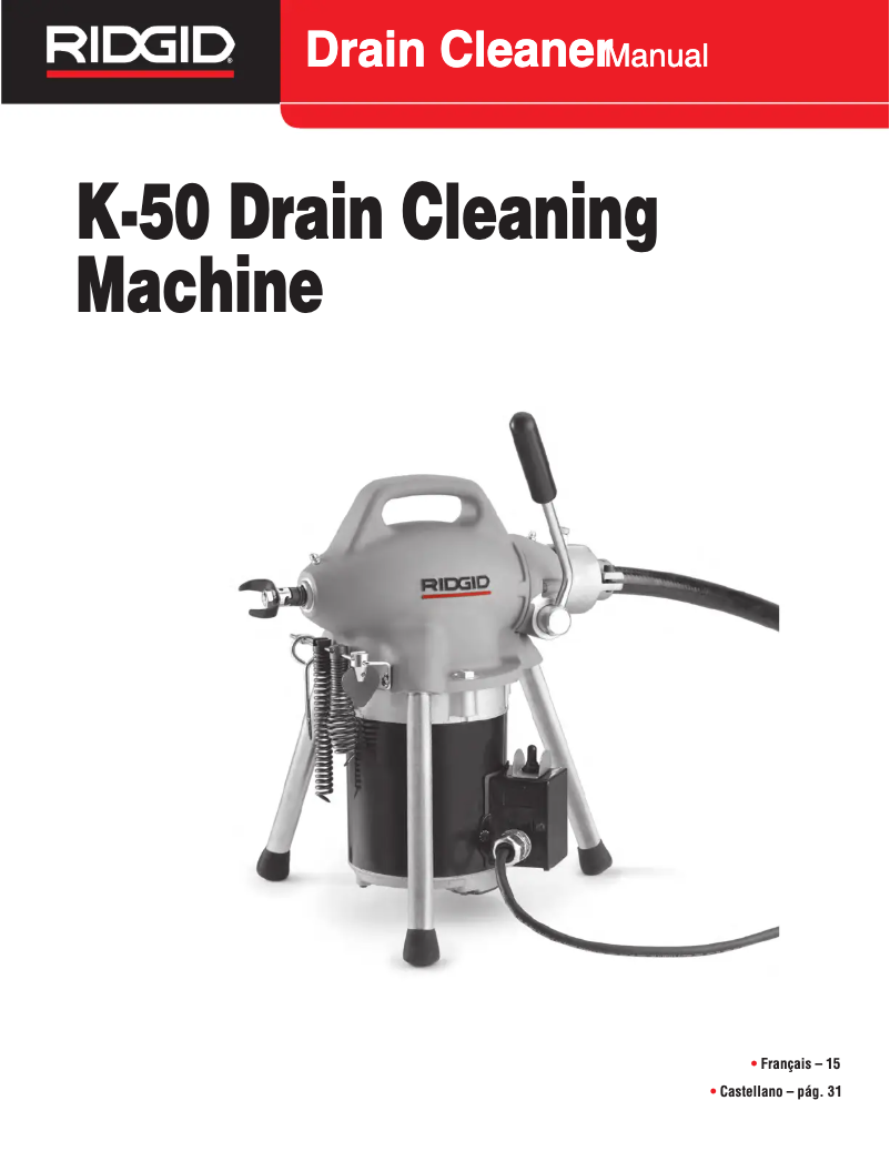 Imagen de la primera página del manual del dispositivo K-50