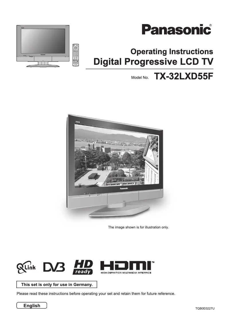 Imagen de la primera página del manual del dispositivo Viera TX-32LXD55F