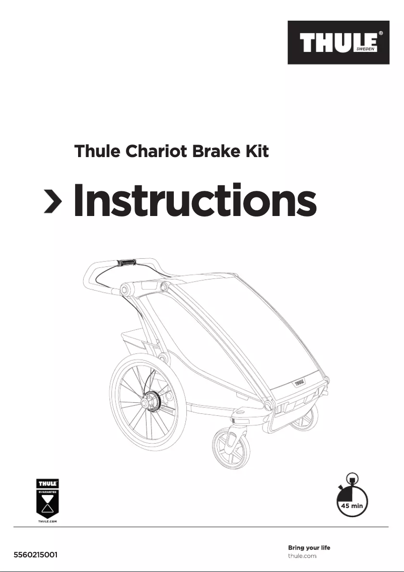 Imagen de la primera página del manual del dispositivo Chariot Brake Kit