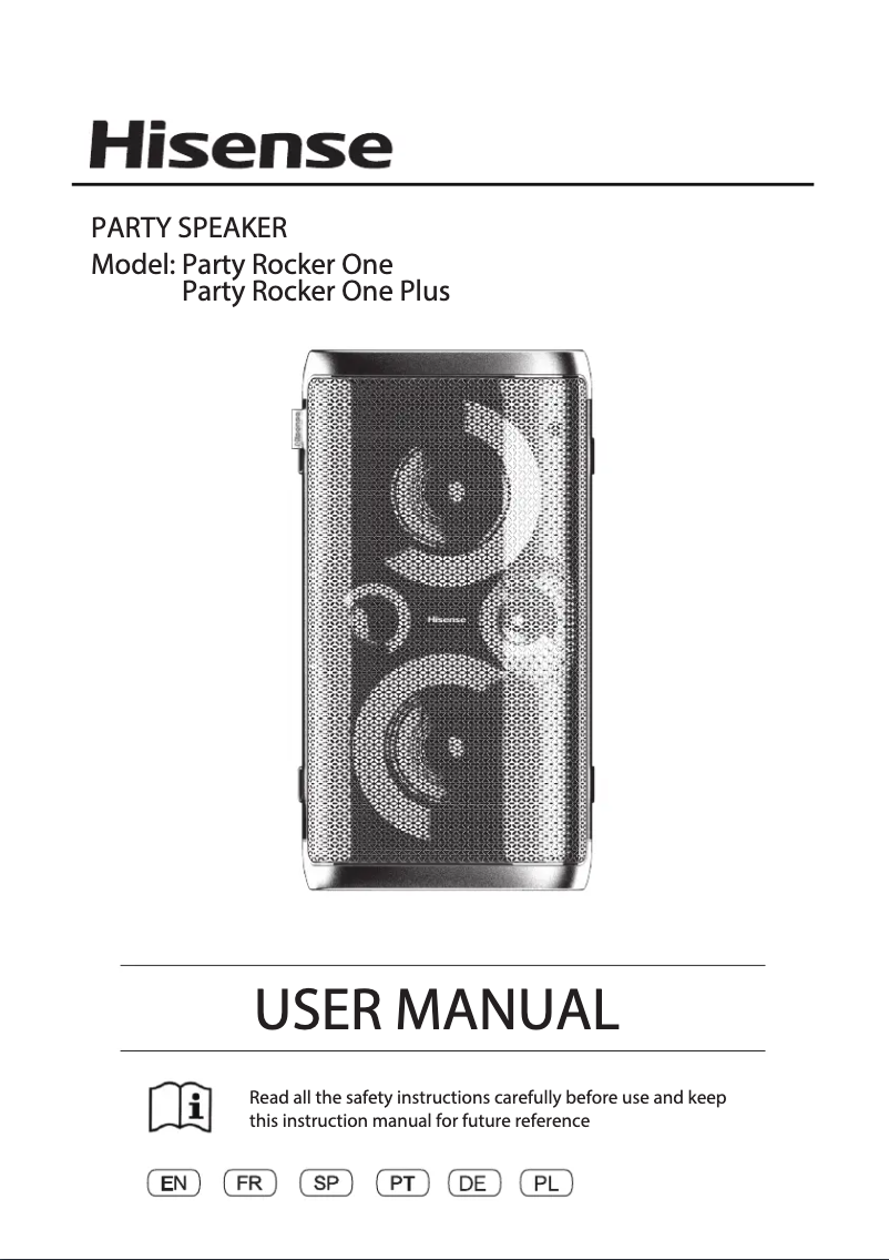 Imagen de la primera página del manual del dispositivo Party Rocker One