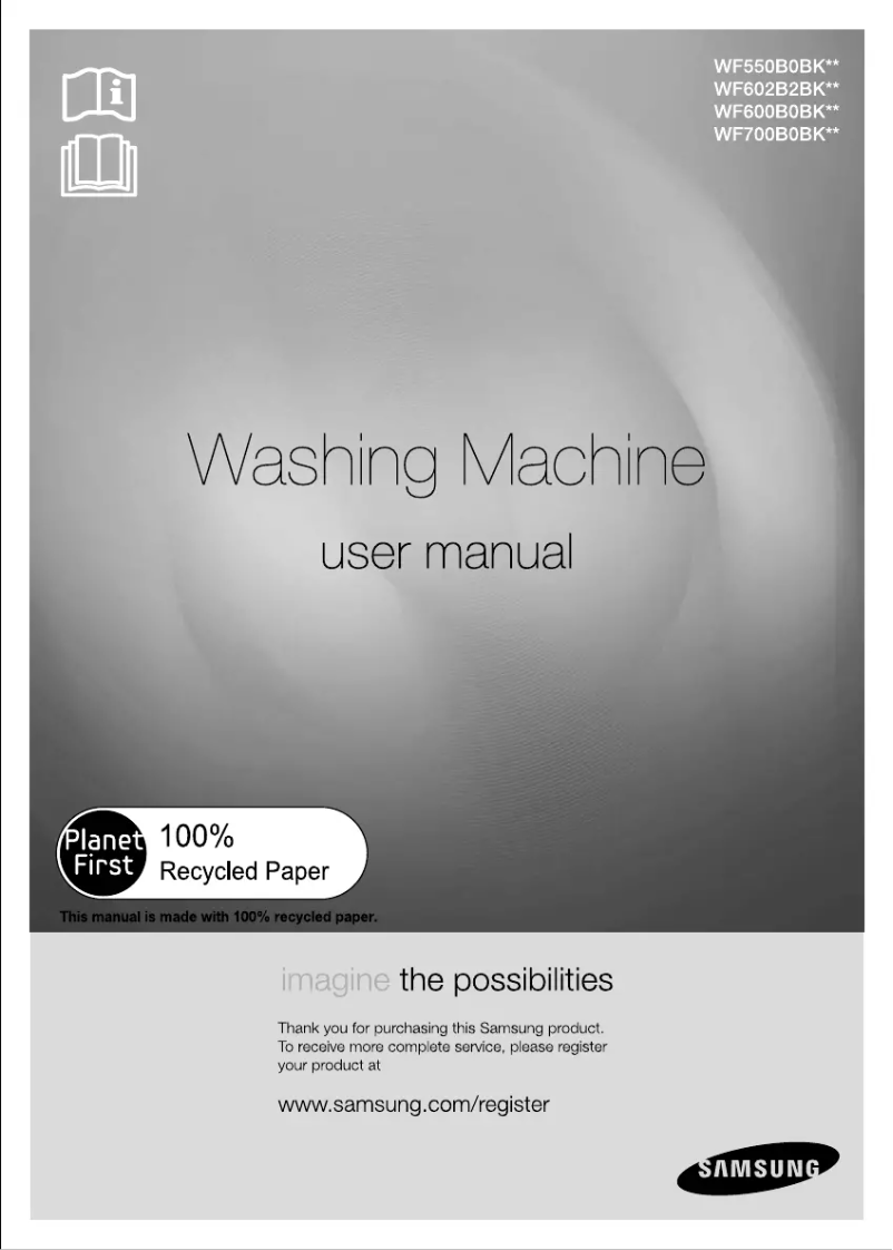 Página 1 del manual Manual de usuario Samsung WF600U2BKWQ