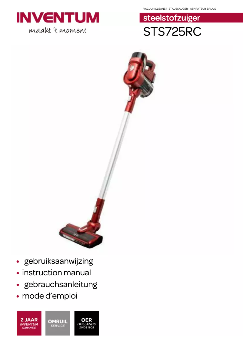 Página 1 del manual Manual de usuario Inventum STS725RC