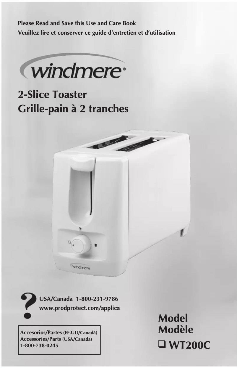 Página 1 del manual Manual de usuario Windmere WT200C