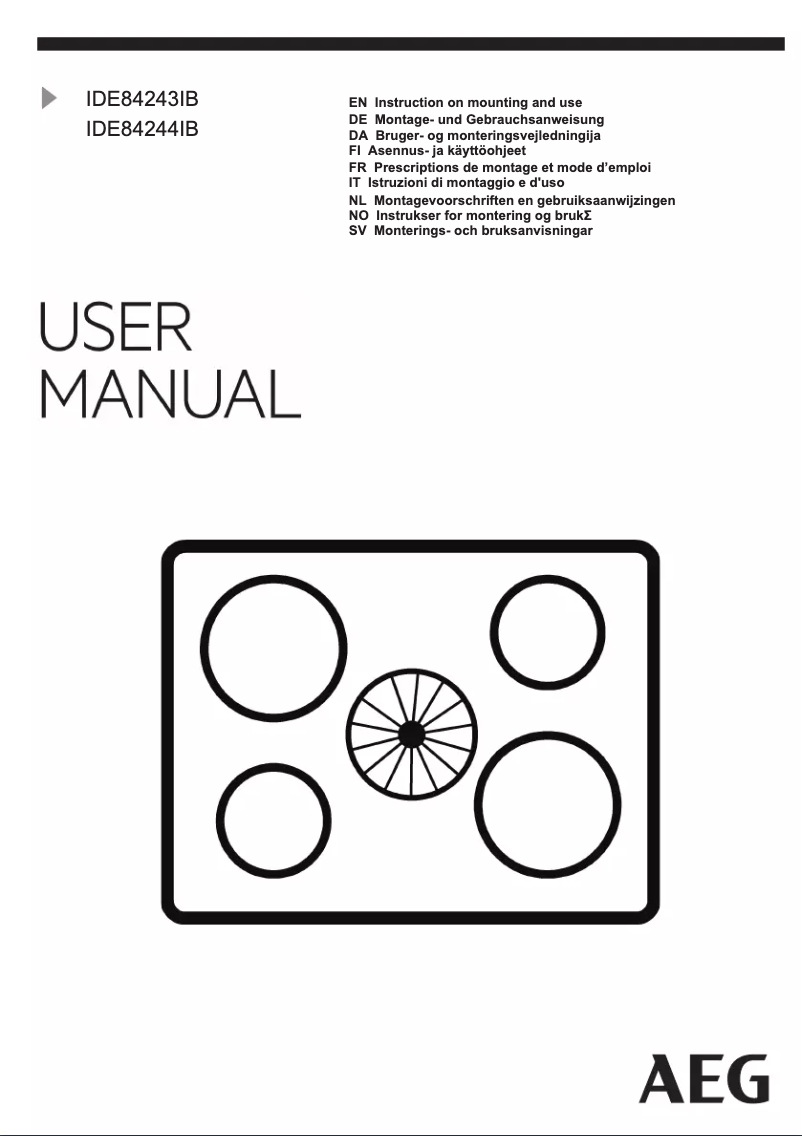 Página nº 1 - Manual de usuario AEG IDE84244IB