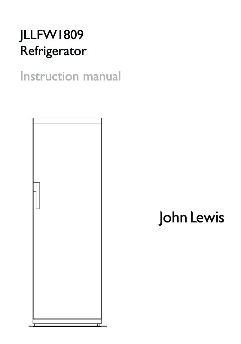 Imagen de la primera página del manual del dispositivo JLLFW 1809