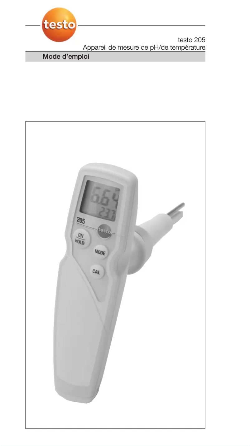 Página 1 del manual Manual de usuario Testo 205