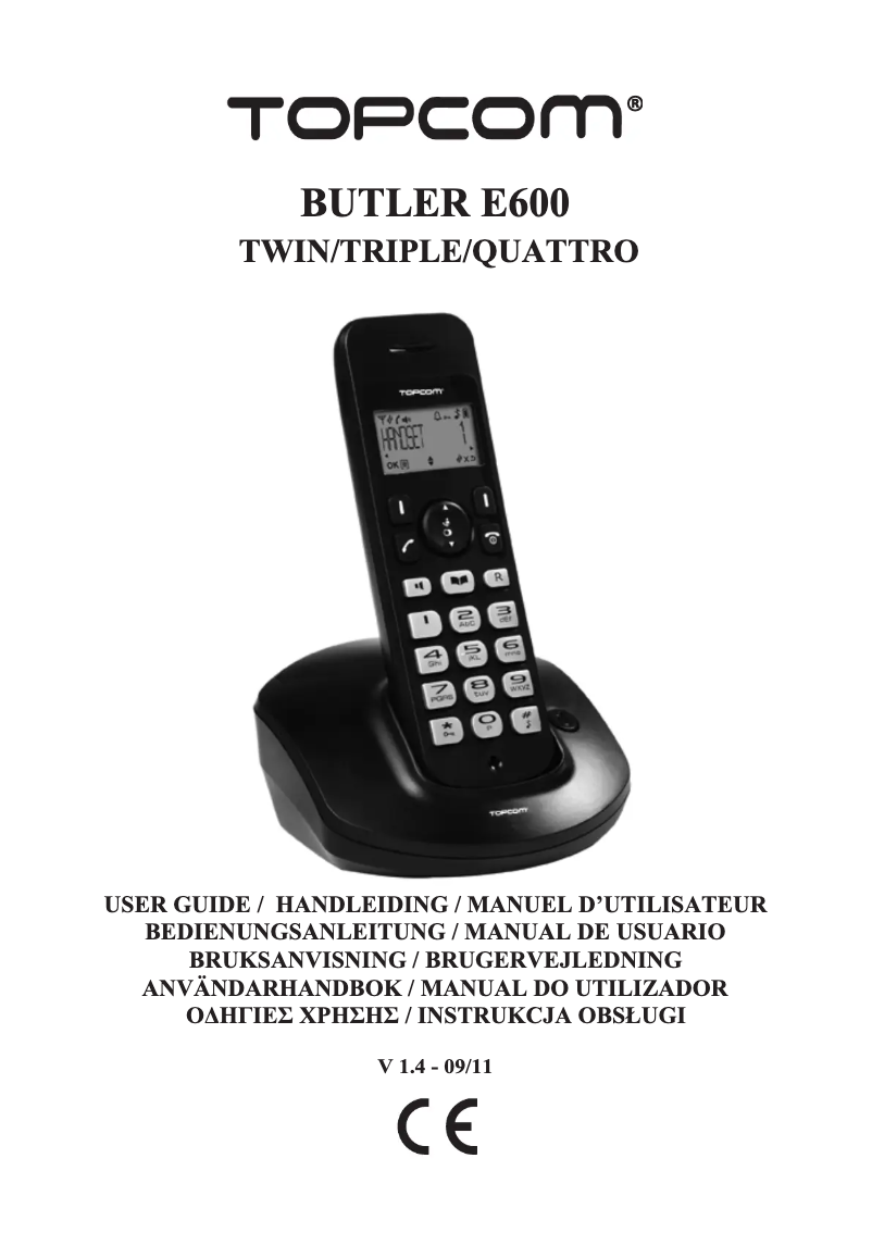 Página 1 del manual Manual de usuario Topcom Butler E600 twin