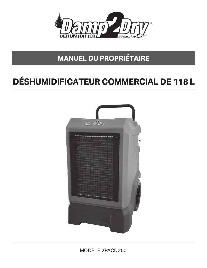 Imagen de la primera página del manual del dispositivo 2PACD250