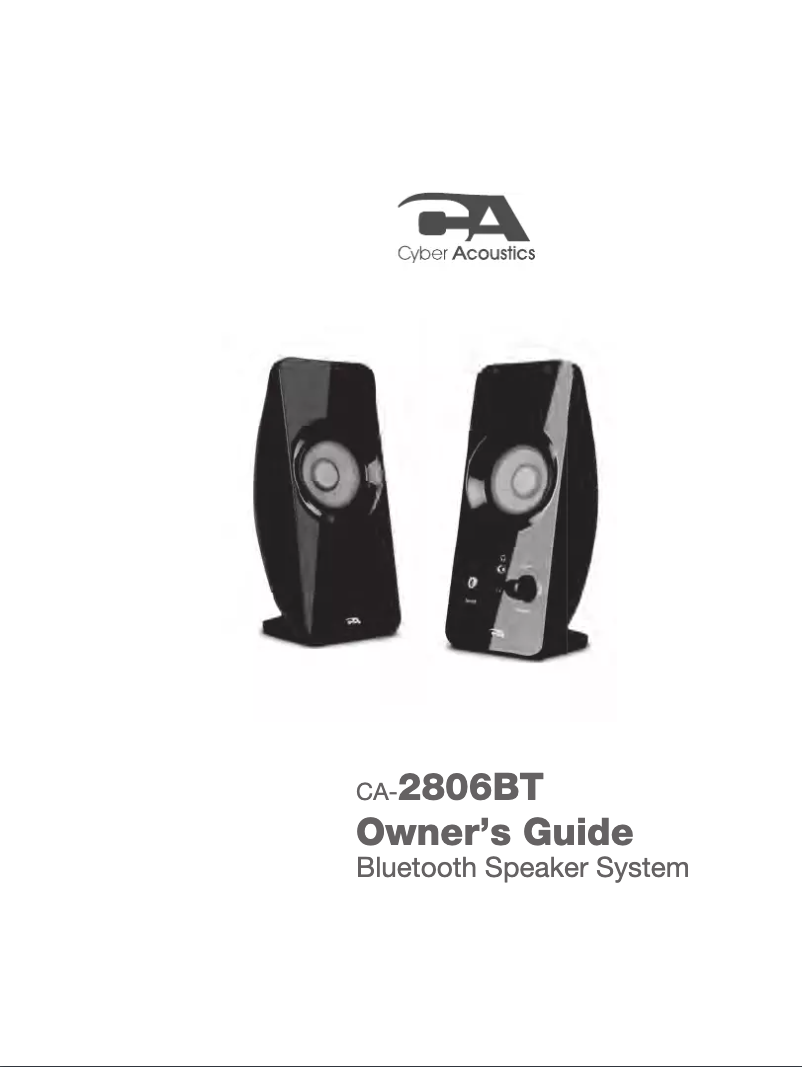 Página 1 del manual Manual de usuario Cyber Acoustics CA-2806BT
