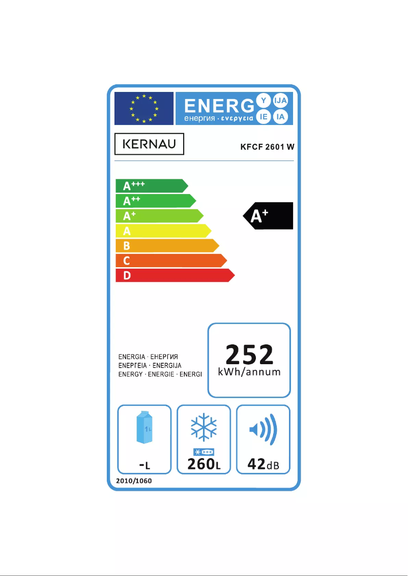 Imagen de la primera página del manual del dispositivo KFCF 2601 EW