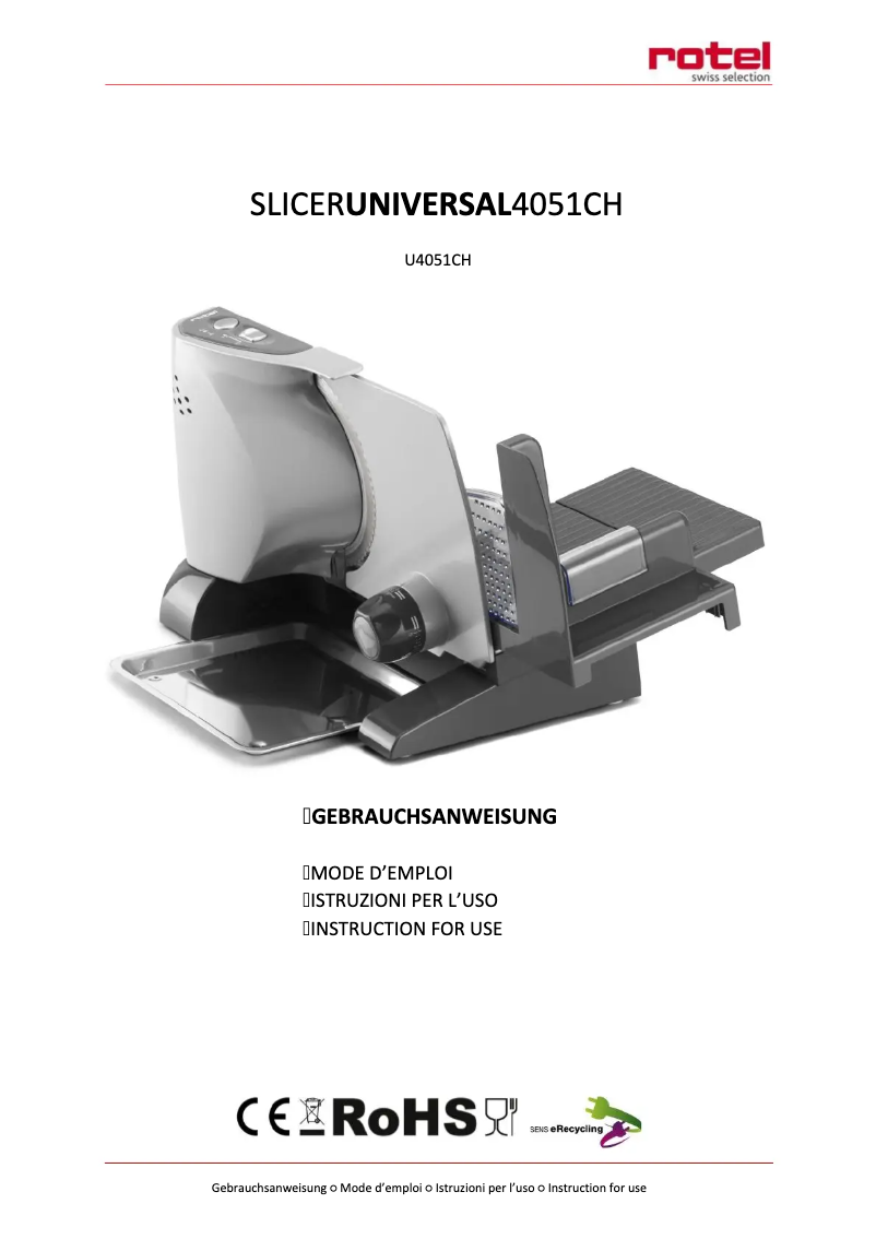 Página 1 del manual Manual de usuario Rotel U4051CH