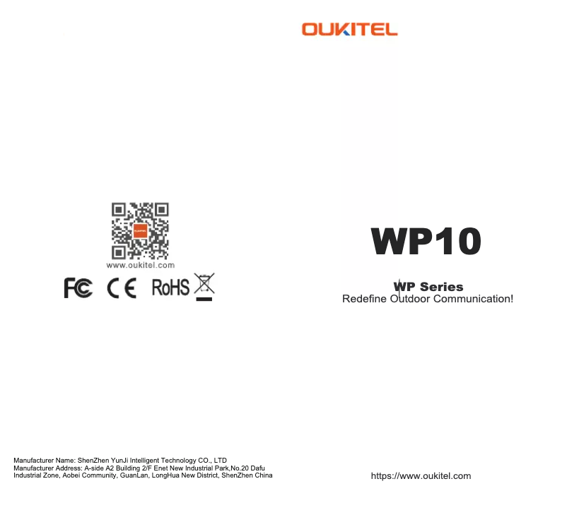 Imagen de la primera página del manual del dispositivo WP10