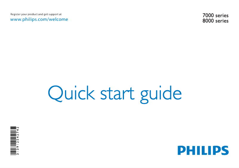 Página 1 del manual Guía de inicio rápido Philips 7000 series 47PFL7008G
