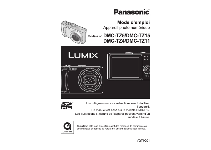 Imagen de la primera página del manual del dispositivo Lumix DMC-TZ15
