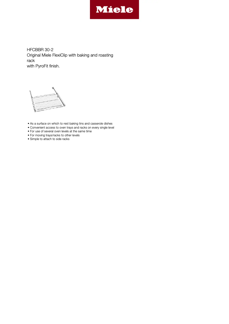 Página 1 del manual Manual de usuario Miele HFCBBR 30-2
