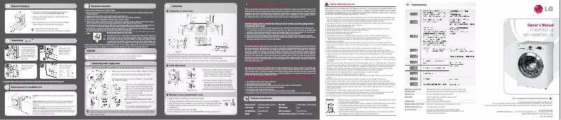 Página nº 1 - Manual de usuario LG F1403FDS5