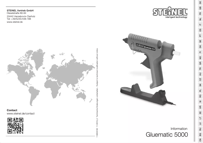 Imagen de la primera página del manual del dispositivo Gluematic 5000