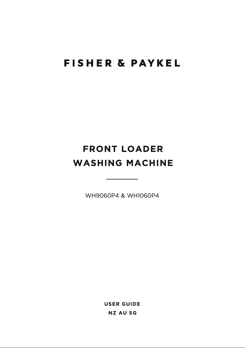Página 1 del manual Manual de usuario Fisher & Paykel WH9060P4