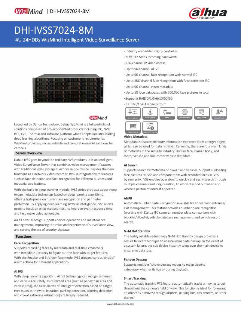 Imagen de la primera página del manual del dispositivo IVSS7024-8M