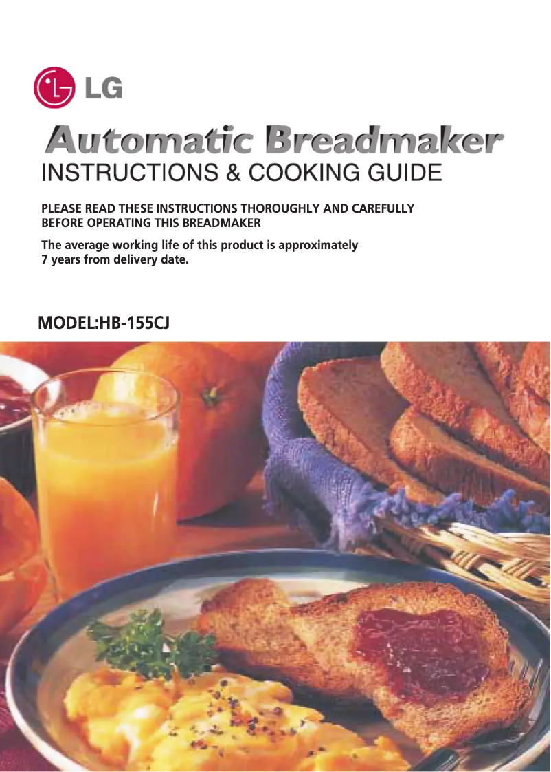 Imagen de la primera página del manual del dispositivo HB-155CJ