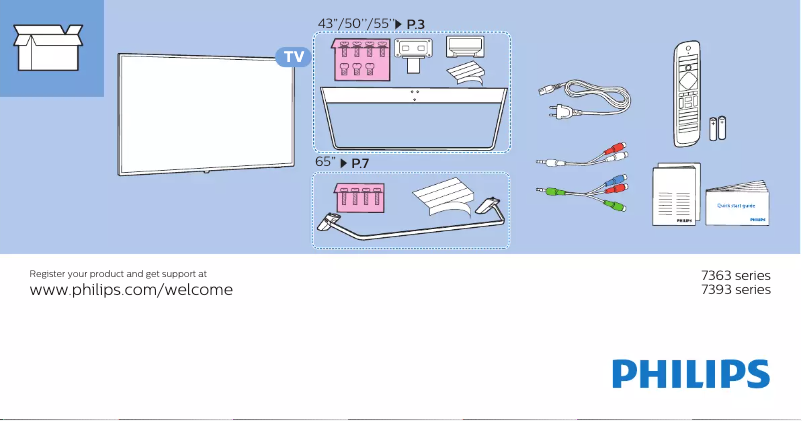 Imagen de la primera página del manual del dispositivo 65PUS7363