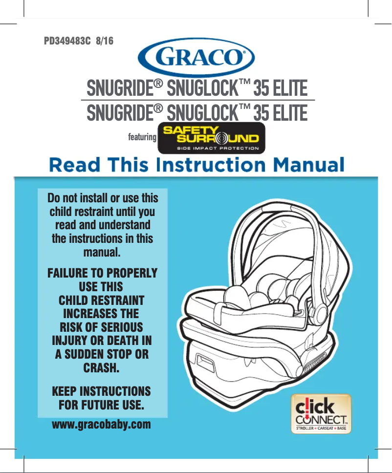 Página 1 del manual Manual de usuario Graco SnugRide SnugLock 35 Elite