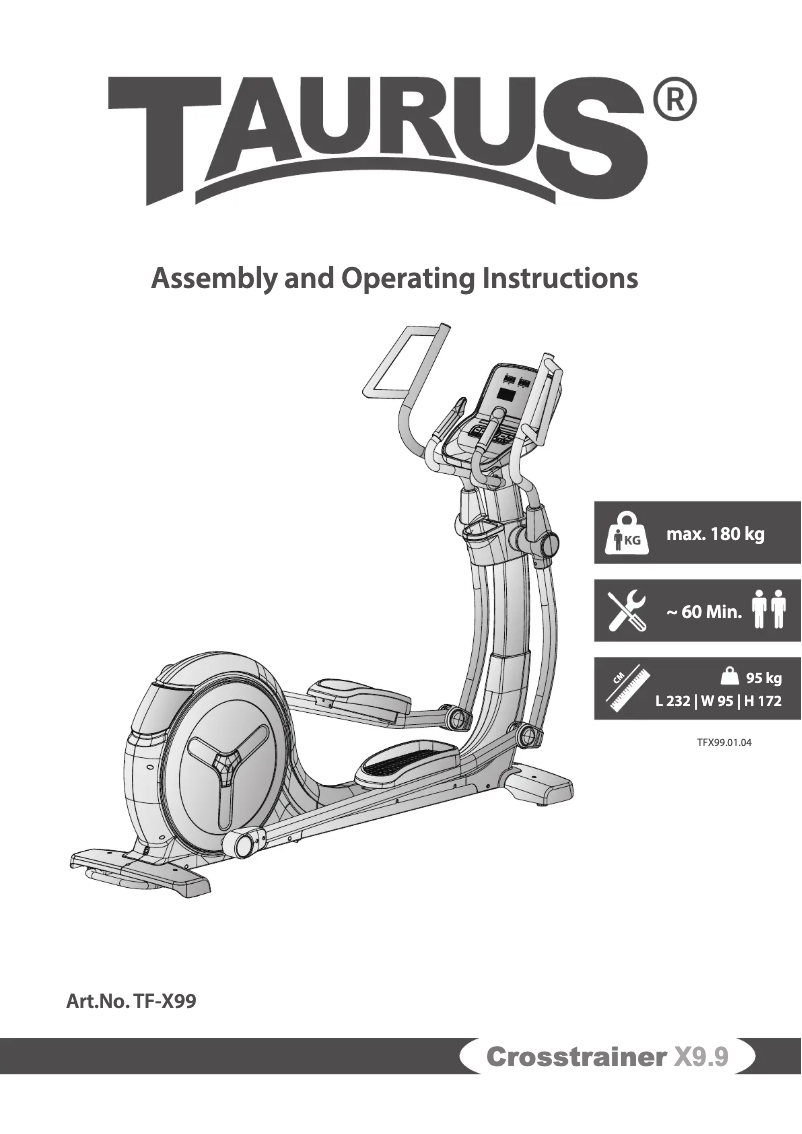 Imagen de la primera página del manual del dispositivo X9.9