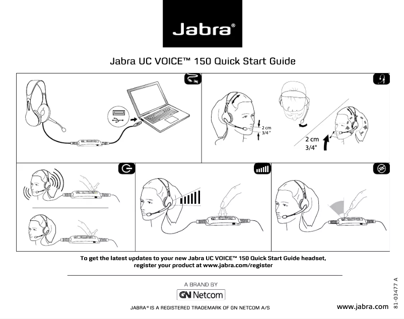 Página 1 del manual Manual de usuario Jabra Uc voice 150