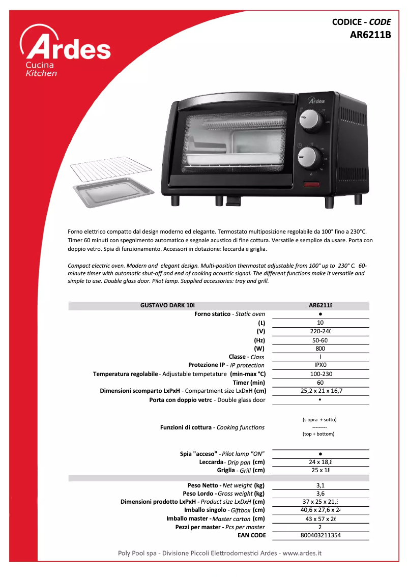 Imagen de la primera página del manual del dispositivo AR6211B