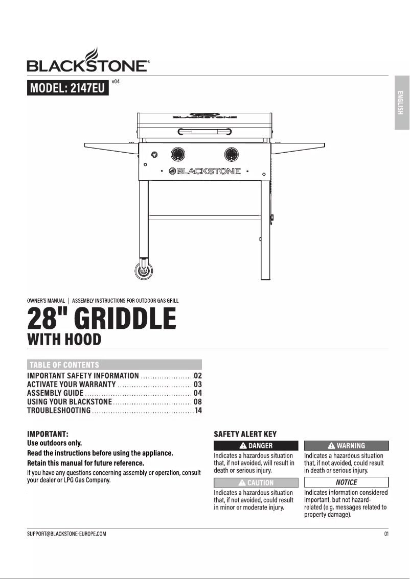 Página 1 del manual Manual de usuario Blackstone 2147EU