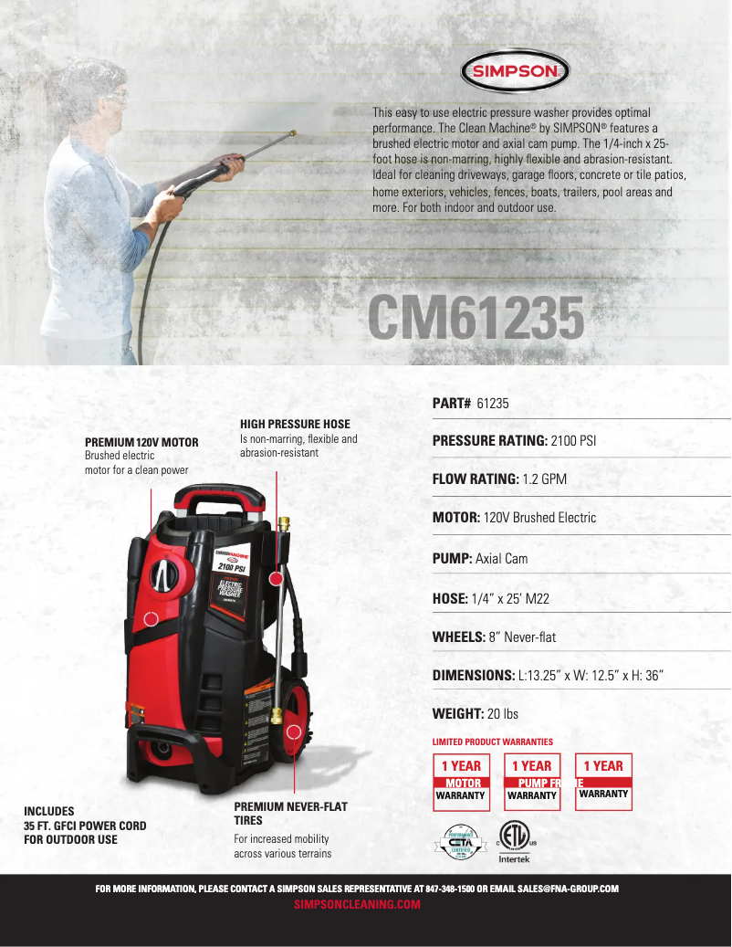 Imagen de la primera página del manual del dispositivo CM61235