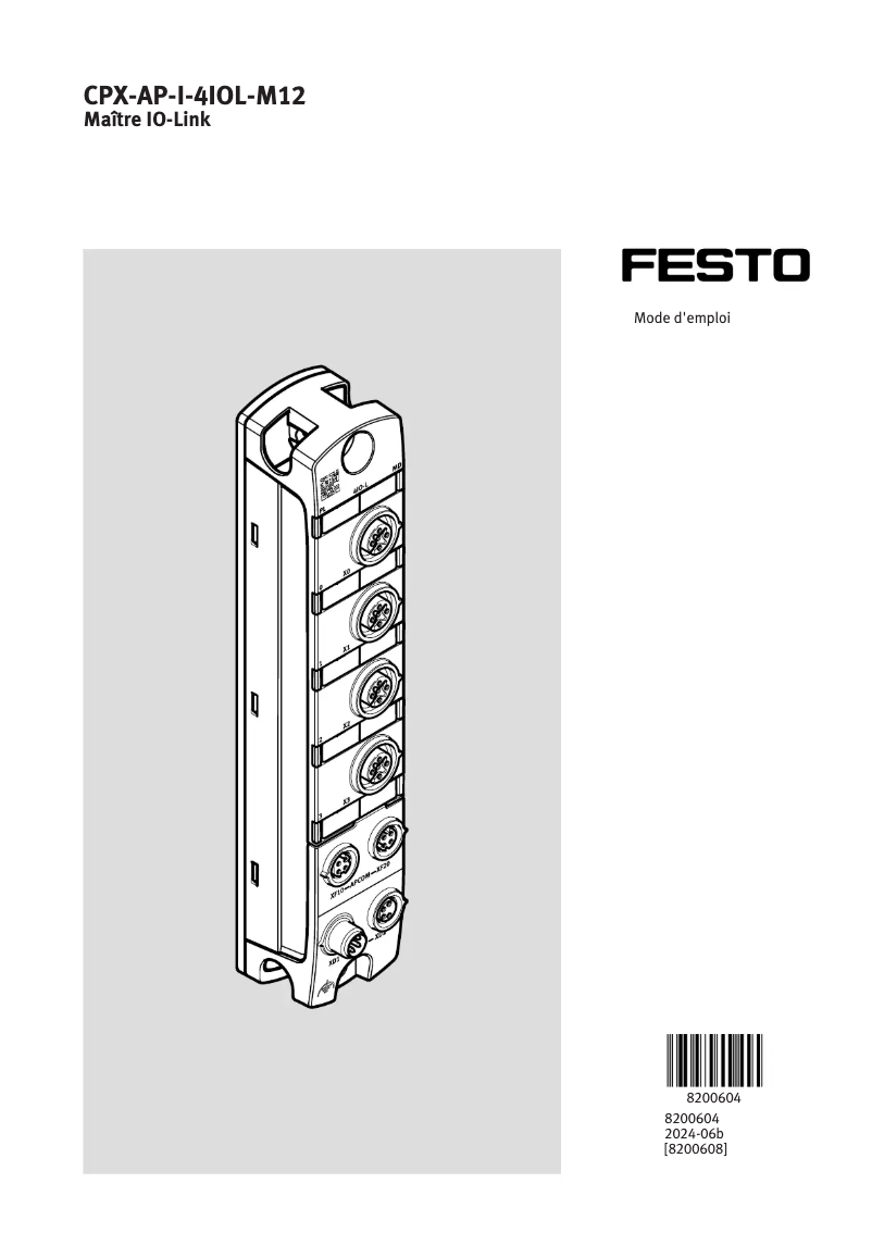 Imagen de la primera página del manual del dispositivo CPX-AP-I-4IOL-M12