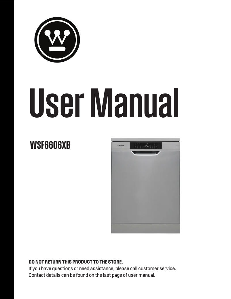 Página 1 del manual Manual de usuario Westinghouse WSF6606XB
