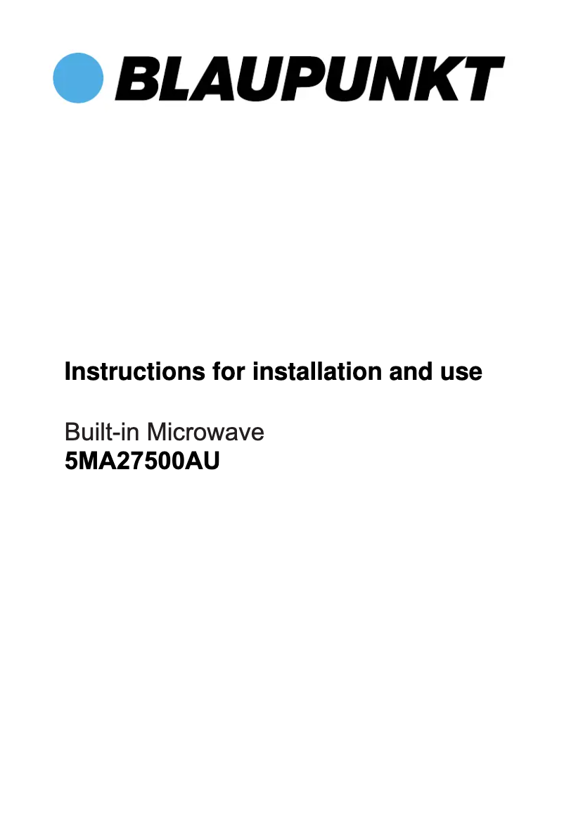 Imagen de la primera página del manual del dispositivo 5MA27500AU