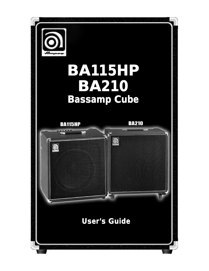 Imagen de la primera página del manual del dispositivo BA115HP