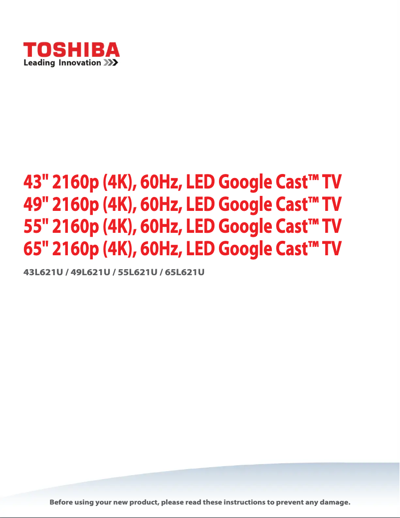Imagen de la primera página del manual del dispositivo 43L621U